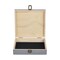 Makerflo Natural Pine Wood Cigar Box, Hinged Back & Front Clasp, Black Felt Lined, 8.5" x 8" x 2.4", Ideal for Craft - (Laser Engraving, Epoxy, UV DTF, and Vinyl)